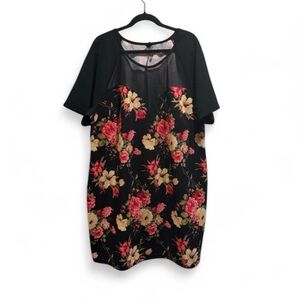 SHEIN Black Floral Dress